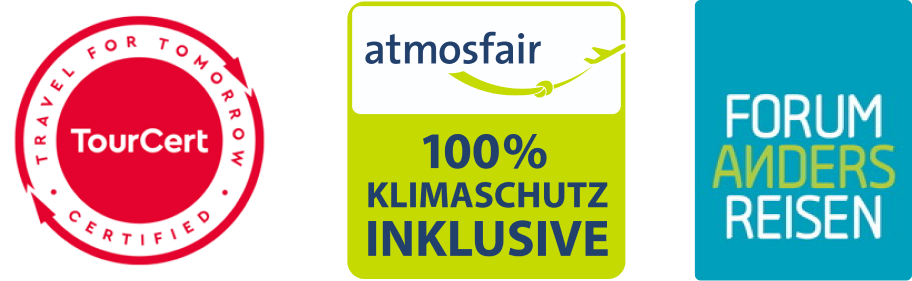 Wir kompensieren den CO₂-Abdruck Ihrer An- und Abreise zu 100 % – mit dem Testsieger atmosfair!